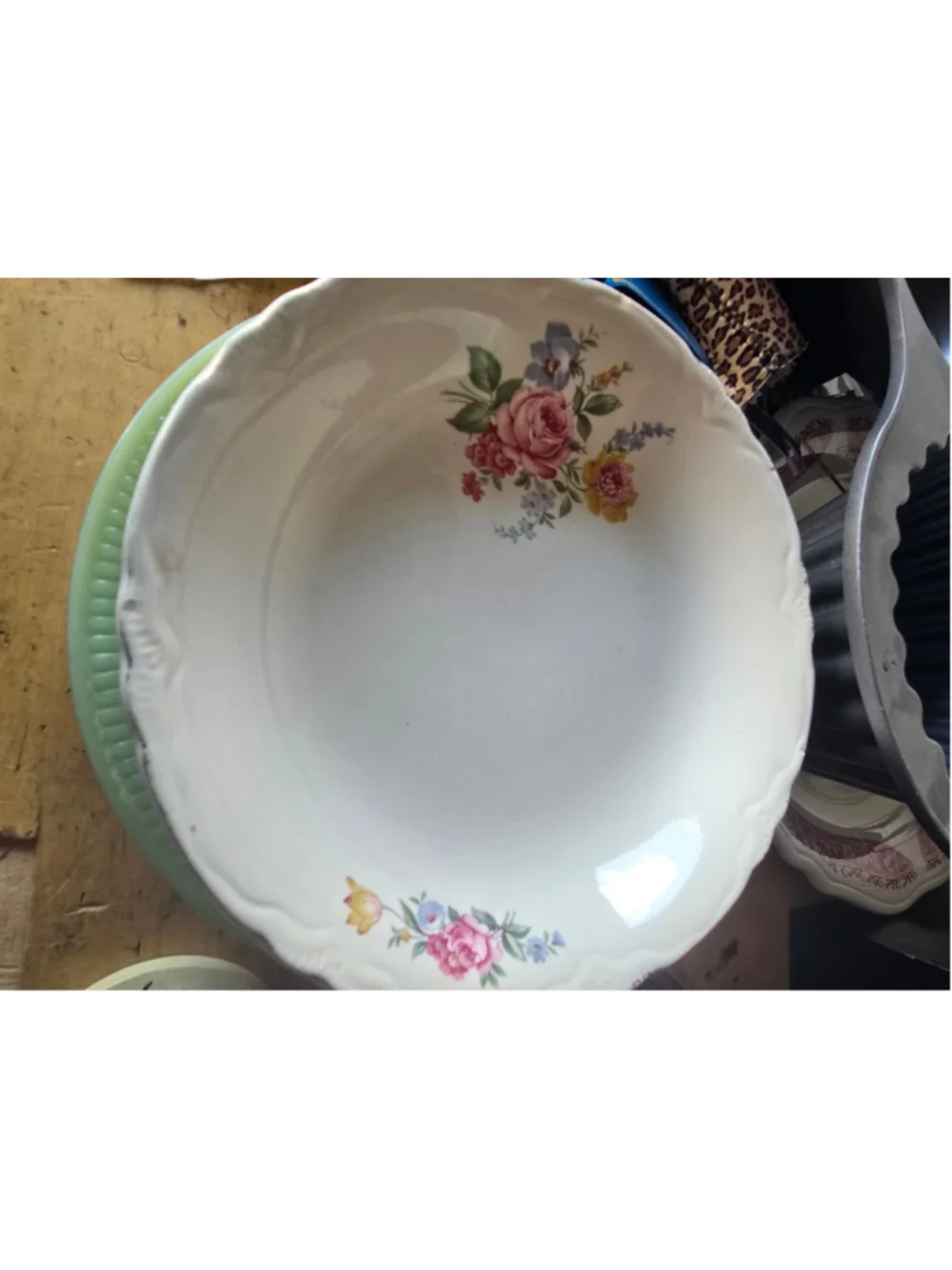 Vintage Floral Dinnerware Bowl Set of 4 One Size White Pink Cottagecore Coquette